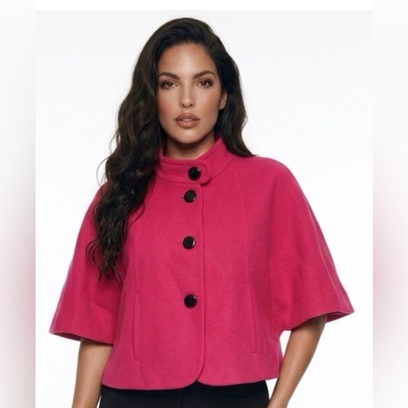 Laurel Jackets & Blazers - Laurel Cropped Blazer Jacket Women’s 2 XS Bright Pink Career Business Designer